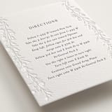 "Delicately" - Letterpress Direction Cards in Gravel by Nicoletta Savod - Detail