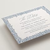"Hummingbird Botanicals" - Letterpress Direction Cards in Provincial Blue by Erin Deegan - Detail