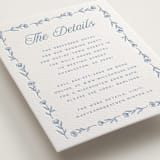 "Blue Crest" - Letterpress Direction Cards in Provincial Blue by Hooray Creative - Detail