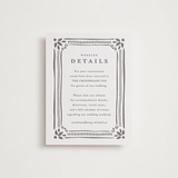 "Cosette" - Letterpress Direction Cards in Graphite by Melanie Kosuge - Front