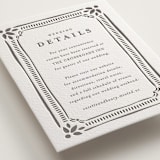"Cosette" - Letterpress Direction Cards in Graphite by Melanie Kosuge - Detail