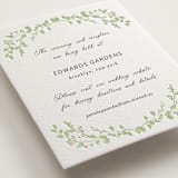 "Flower Garden" - Letterpress Direction Cards in Tea Green by Susan Moyal - Detail