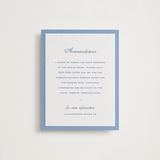 "preston" - Letterpress Direction Cards in Provincial Blue by Sara Hicks Malone - Front