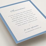 "preston" - Letterpress Direction Cards in Provincial Blue by Sara Hicks Malone - Detail