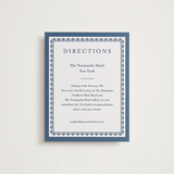 "Pressed Motif" - Letterpress Direction Cards in Indigo by Oma N. Ramkhelawan - Front