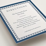 "Pressed Motif" - Letterpress Direction Cards in Indigo by Oma N. Ramkhelawan - Detail