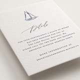 "Mariner" - Letterpress Direction Cards in Indigo by Jelena Vuletic - Detail