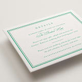"Hartford" - Letterpress Direction Cards in Shamrock by Olivia Raufman - Detail