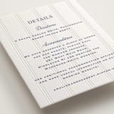 "Raies" - Letterpress Direction Cards in Lapis by Tamara Hilje - Detail