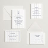 "Raies" - Letterpress Direction Cards in Lapis by Tamara Hilje - Invitation Suite