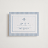"Posh" - Letterpress Direction Cards in Provincial Blue by Creo Study - Front