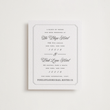 "Outlined" - Letterpress Direction Cards in Soft Black by Leah Bisch - Front