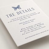 "Botanical Dream" - Letterpress Direction Cards in Lapis by Sherley Ferreira - Detail
