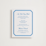 "Brasserie" - Letterpress Direction Cards in Sapphire by Megan Davis - Front