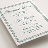 "Archer" - Letterpress Direction Cards in Cucumber by Kelly Watkins - Detail