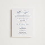 "Maison" - Letterpress Direction Cards in Provincial Blue by Megan Davis - Front