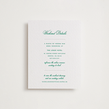 "Keepsake" - Letterpress Direction Cards in Shamrock by Blustery August - Front