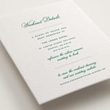 "Keepsake" - Letterpress Direction Cards in Shamrock by Blustery August - Detail