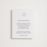 "The Sea" - Letterpress Direction Cards in Aegean by Jenna Holcomb - Front