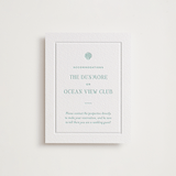 "Isle" - Letterpress Direction Cards in Seafoam by Megan Davis - Front