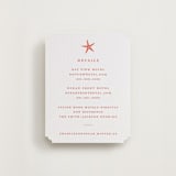 "lobster" - Letterpress Direction Cards in Poppy by Pippa Shaw - Front