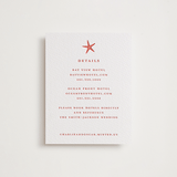 "lobster" - Letterpress Direction Cards in Neon Orange by Pippa Shaw - Front