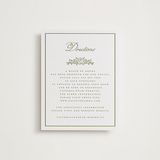 "Crestino" - Letterpress Direction Cards in Pistachio by Petra Kern - Front