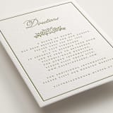 "Crestino" - Letterpress Direction Cards in Pistachio by Petra Kern - Detail