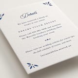 "Talavera Tiles" - Letterpress Direction Cards in Lapis by Olivia Raufman - Detail