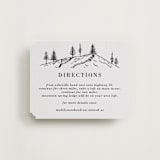 "Mountain Pines" - Letterpress Direction Cards in Soft Black by Winston Latchman - Front