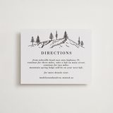 "Mountain Pines" - Letterpress Direction Cards in Soft Black by Winston Latchman - Front