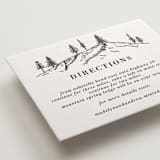 "Mountain Pines" - Letterpress Direction Cards in Soft Black by Winston Latchman - Detail