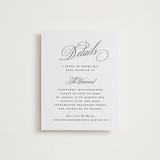 "Romantic Script" - Letterpress Direction Cards in Soft Black by Susan Zinader - Front