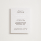 "Willow" - Letterpress Direction Cards in Coffee by Snow and Ivy - Front