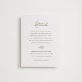 "Garden Script" - Letterpress Direction Cards in Pistachio by Katherine Moynagh - Front