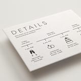 "Kismet" - Letterpress Direction Cards in Soft Black by Alston Foster - Detail