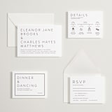 "Kismet" - Letterpress Direction Cards in Clove by Alston Foster - Invitation Suite
