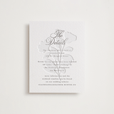 "Heirloom" - Letterpress Direction Cards in Graphite by Creo Study - Front