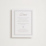 "Shell Border" - Letterpress Direction Cards in Dove Grey by Vera Lim - Front