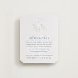 "Palm Tree" - Letterpress Direction Cards in Marine Blue by Kaydi Bishop - Front