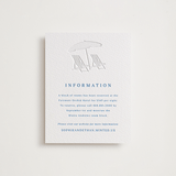 "Palm Tree" - Letterpress Direction Cards in Sapphire by Kaydi Bishop - Front