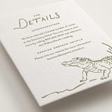 "Marshland" - Letterpress Direction Cards in Pistachio by Oscar and Emma - Karly Depew - Detail