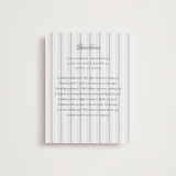 "Striped" - Letterpress Direction Cards in Soft Black by Baumbirdy - Front