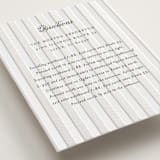 "Striped" - Letterpress Direction Cards in Soft Black by Baumbirdy - Detail