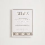 "Parker" - Letterpress Direction Cards in Matte Gold by Angela Garrick - Front