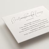 "Bespoke" - Letterpress Direction Cards in Soft Black | Blind Deboss by Meggy Masters - Detail