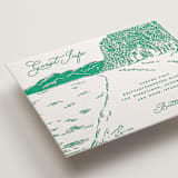 "Lakeview" - Letterpress Direction Cards in Shamrock by Claudia Orengo - Detail