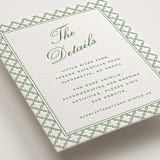 "Garden Trellis" - Letterpress Direction Cards in Pear by Angela Garrick - Detail