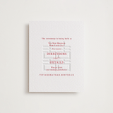 "simply happy" - Letterpress Direction Cards in Scarlet by Deborah Chou - Front