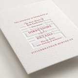 "simply happy" - Letterpress Direction Cards in Scarlet by Deborah Chou - Detail